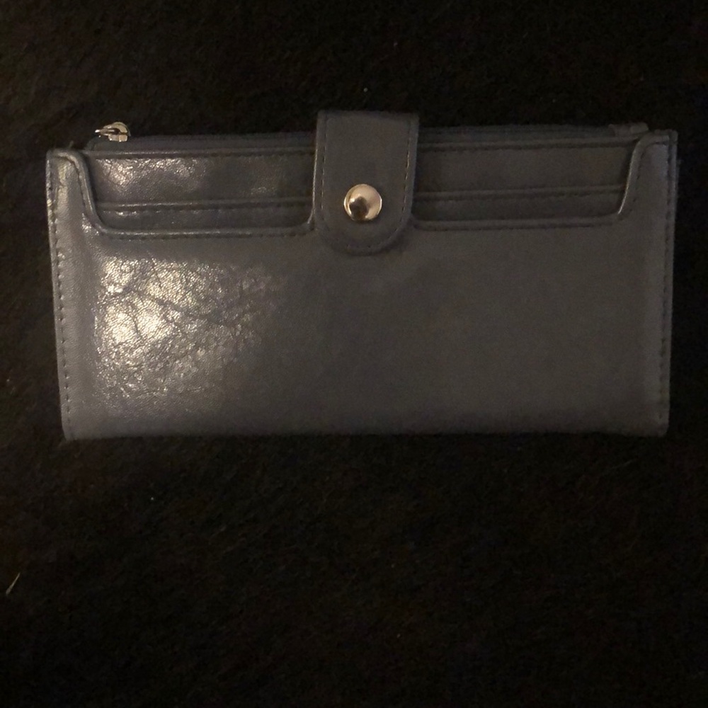 Guang Tong Purpleish Grey Genuine Leather Wallet